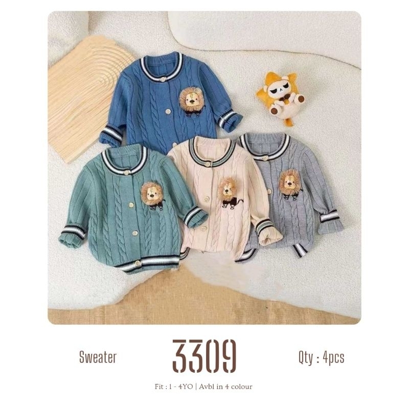 

- 1sr = 4pcs | Sweater import kode 3309 umur 1-4 YO