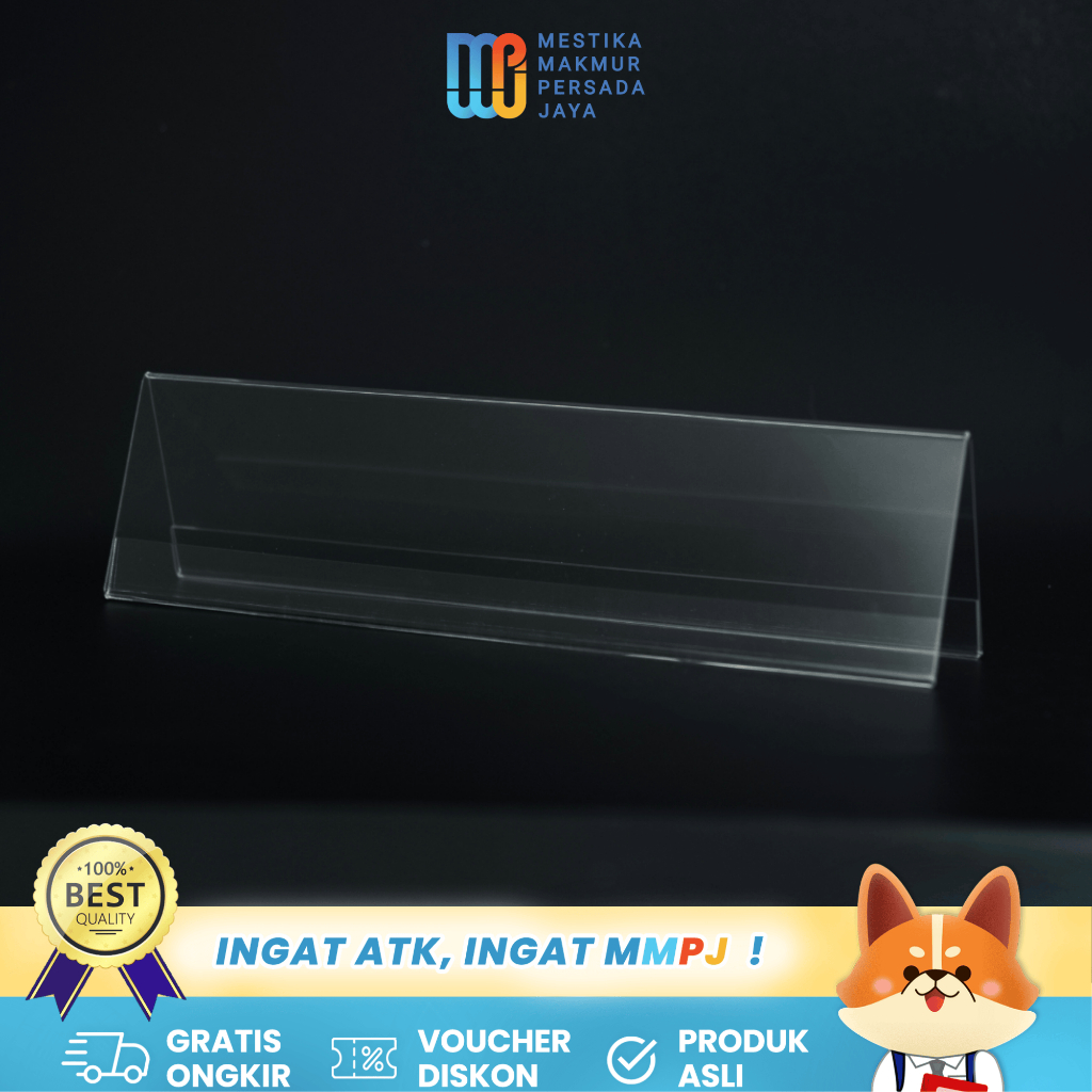 

Acrylic Double Sided Sign Holder 7x7x30 Cm Tempat Papan Nama Meja Akrilik Multifungsi 5839512