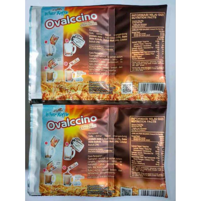 

White coffee Ovalccino ChocoMan