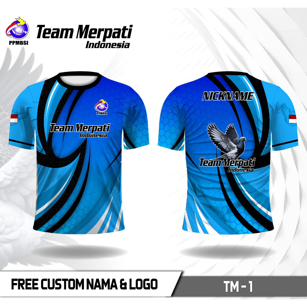 Jersey team merpati baju burung merpati kaos burung dara