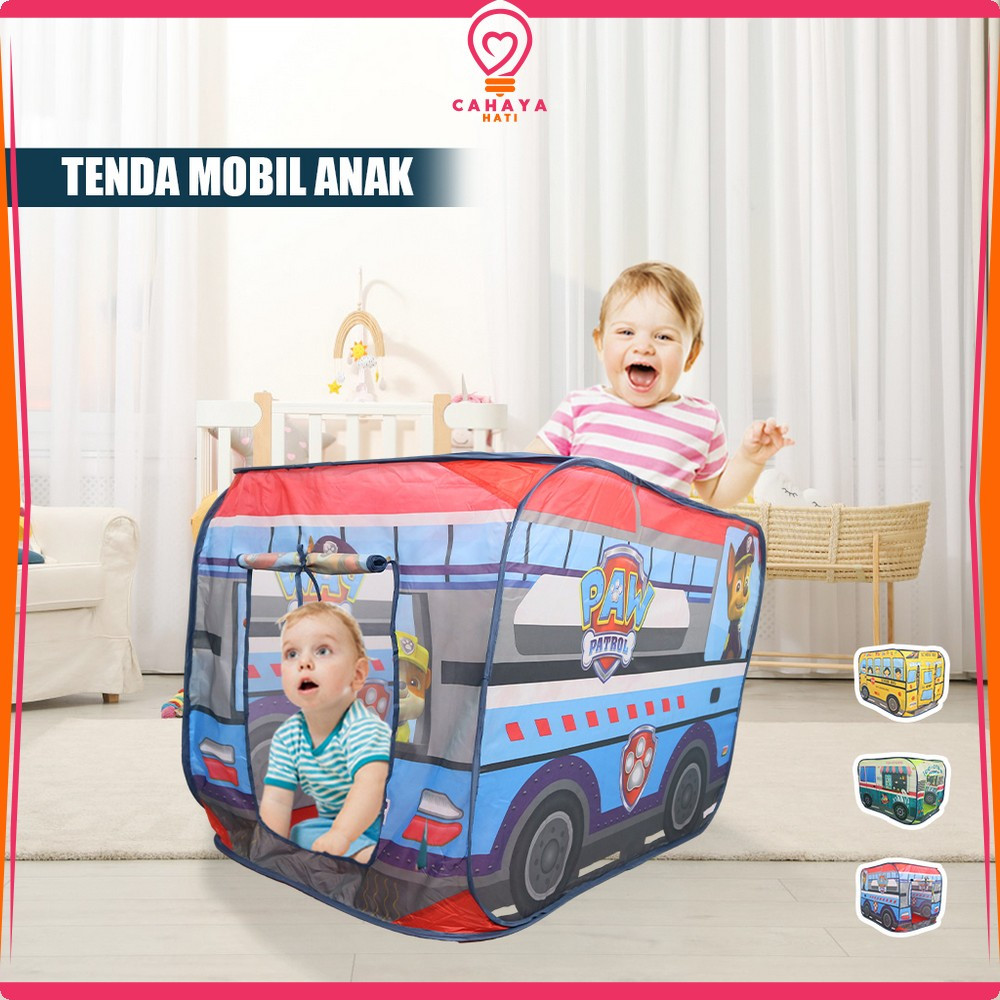 Tenda Anak Bentuk Kendaraan Bus Lucu / Mainan Rumah Rumahan Anak Camping / Playhouse Tenda Mobil Ana