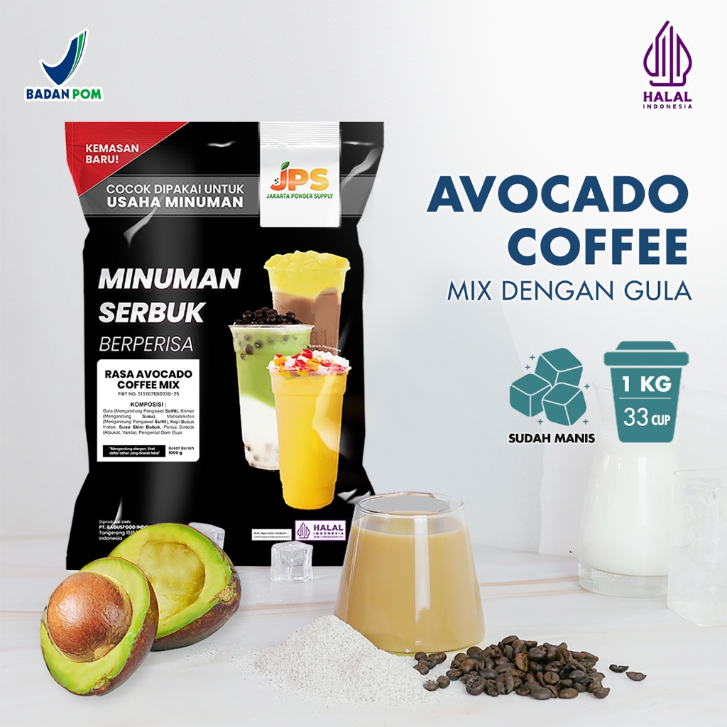 

Powder Drink JPS Bubuk Minuman Rasa Avocado Coffee Mix 1Kg