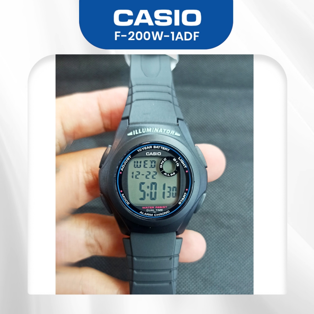 Jam Tangan Casio General F-200W-1ADF Original