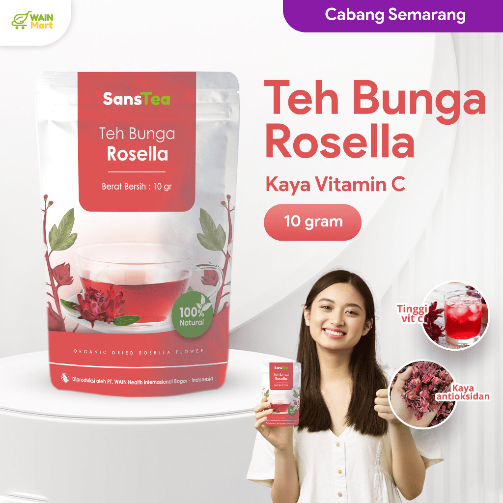 

Bunga Rosella Teh Rosela Artisan Minuman Kekinian Pewarna Alami Kaya Antioksidan