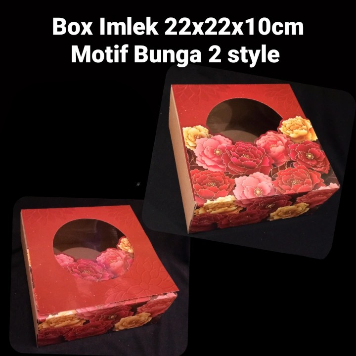 

5 Pcs Box Packaging Kue Bolu Hampers Imlek Chinese Ukuran 22 x 22 x 10cm