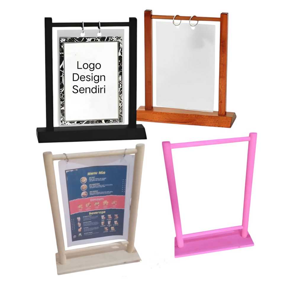 

TERMURAH Stand Gantungan Menu Promo Nomer Meja Kalender Kayu Resto Cafe Jadwal Sekolah