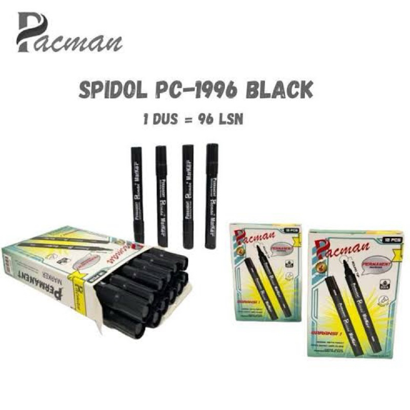 

Spidol Hitam Permanen Pacman Permanent Marker Black