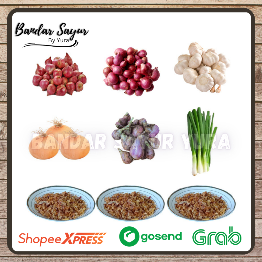 

250Gr (1/4KG) Bawang Merah / Bawang Putih / Bawang Bombay / Bawang SUMENEP / Bawang Daun / Bawang Goreng