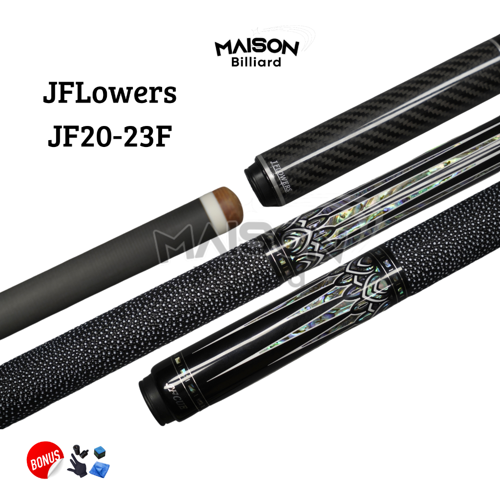 JFlowers Stick Billiard JF20-23 Carbon dengan Extension - Joint Radial Shaft Carbon