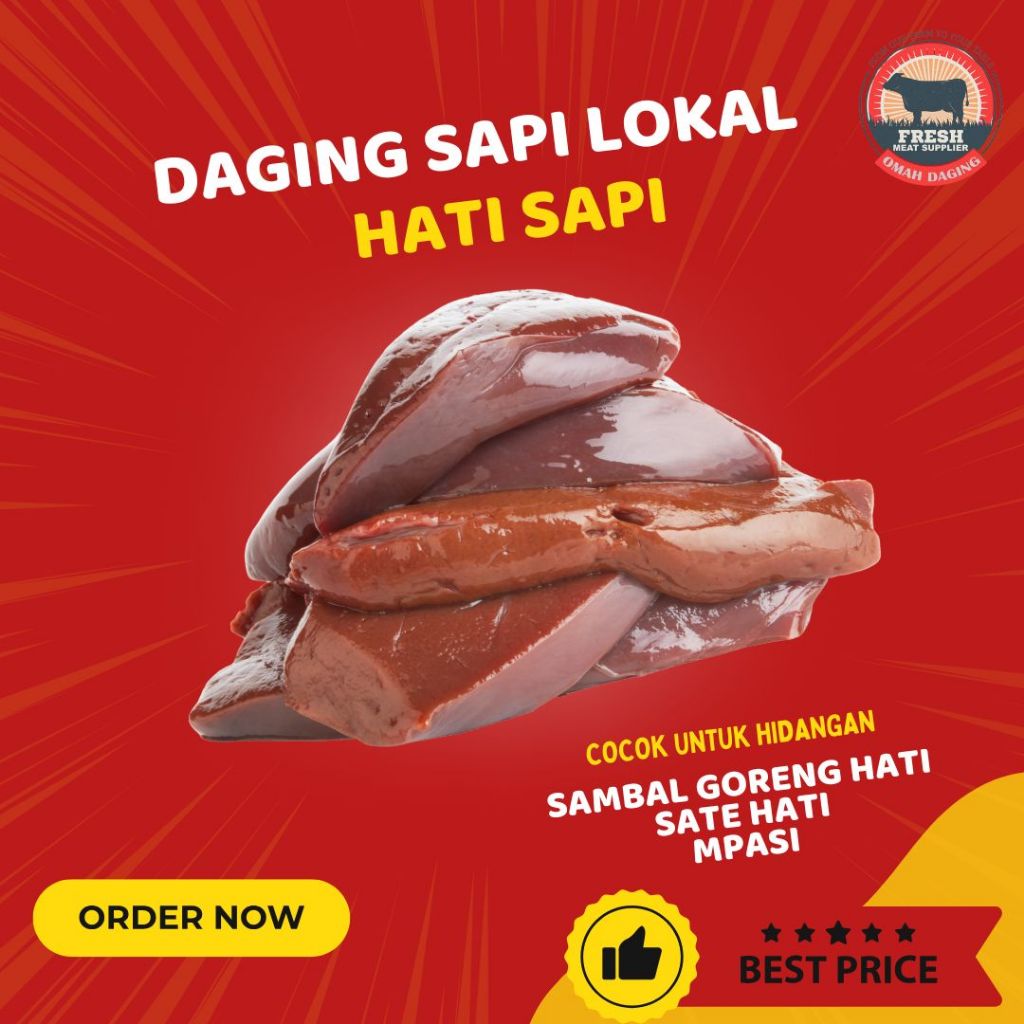 

Hati Sapi Lokal Kualitas bagus Halal