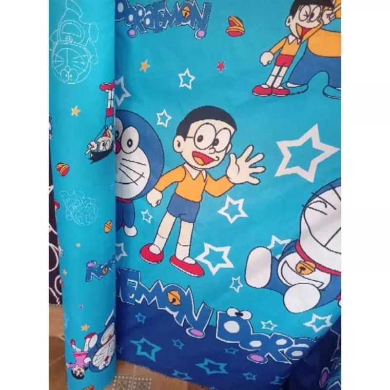 BAHAN KAIN SPREI KATUN DISPERSE METERAN MOTIF KARAKTER ANAK