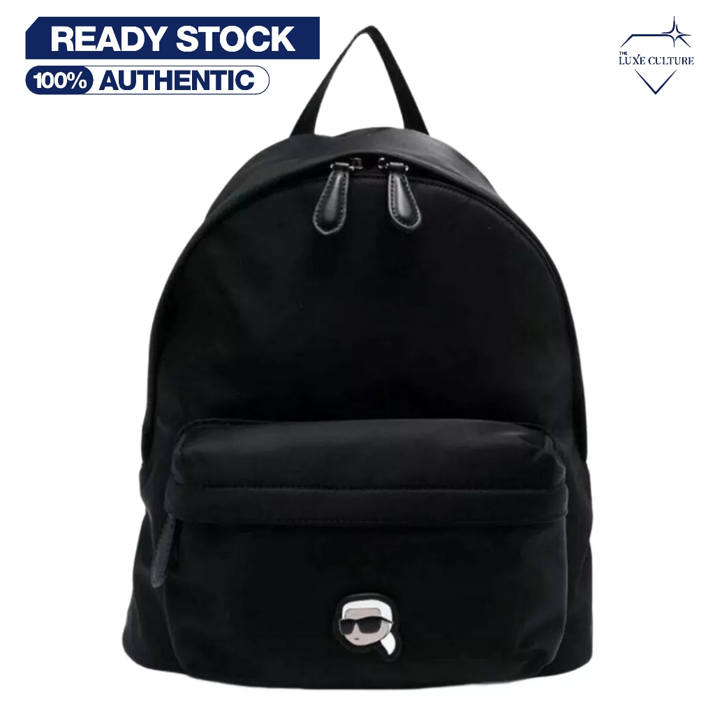 Karl Lagerfeld Ikonik 2 Nylon Black Backpack / Tas Branded Original