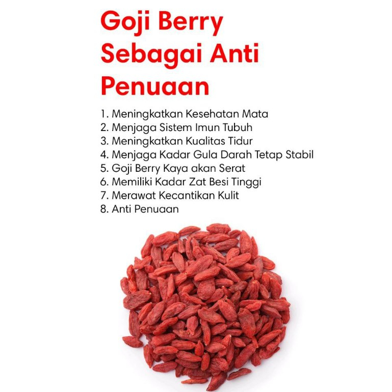 

GOJIBERRY 250gr - cemilan Sehat Non MSG Goji Berry 250 gr