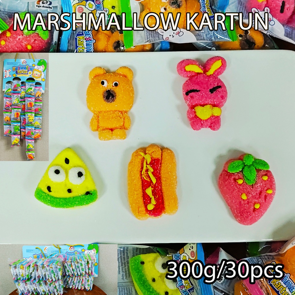 

Marshmallow Kartun-Aneka Rasa Buah isi 30 pcs