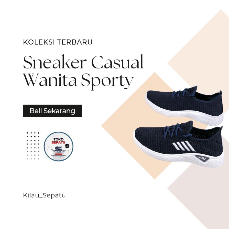 Kl_Sepatu Wanita Sneakers Casual Wanita Sporty Menu 05 SW05 SW05N