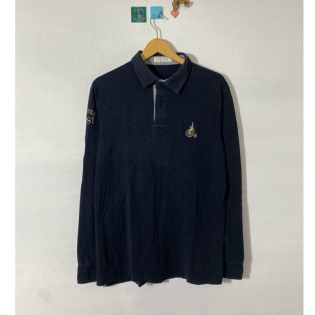 POLO LONGSLEEVE BEAN POLE HITAM SECOND