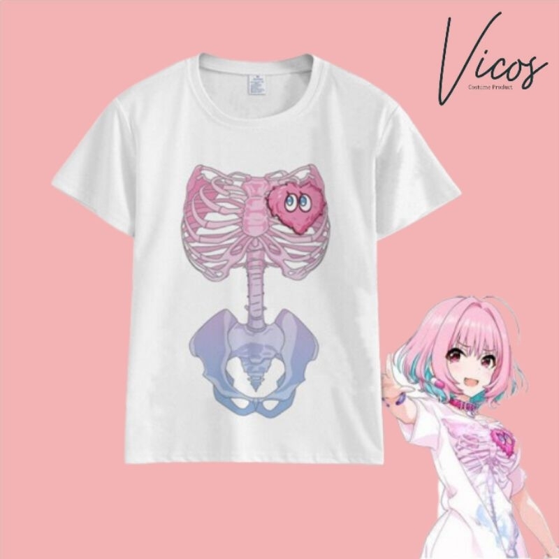 Kostum Cosplay Kaos The Idolmaster Cinderella Girls : Yumemi Riamu 