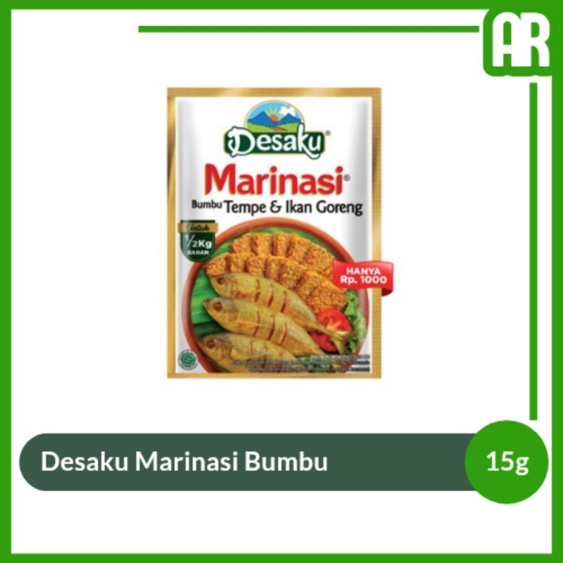 

Desaku Marinasi Bumbu Tempe, Ikan & Ayam Goreng 12 x 15g - Desaku Renceng - Bumbu Masakan | AR Ostore