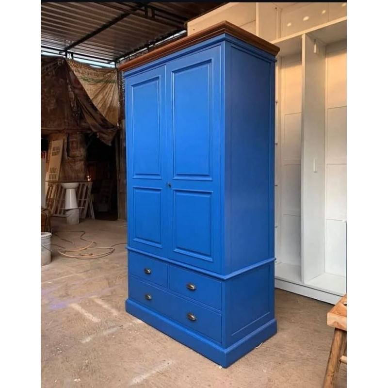 LEMARI PAKAIAN / LEMARI BAJU PINTU DUA / LEMARI PINTU MINIMALIS CAT DUCO