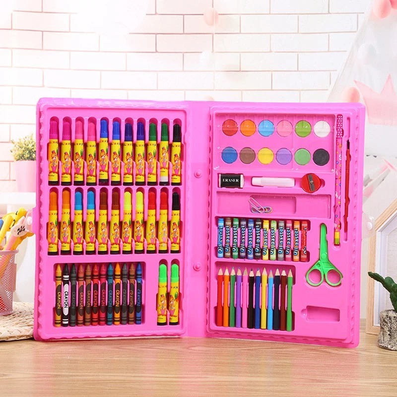 

CRAYON SET ISI 86PC PENSIL WARNA CAT AIR SPIDOL PERLENGKAPAN MEWARNAI ALAT TULIS SEKOLAH KADO ULTAH ANAK HAMPERS PERPISAHAN