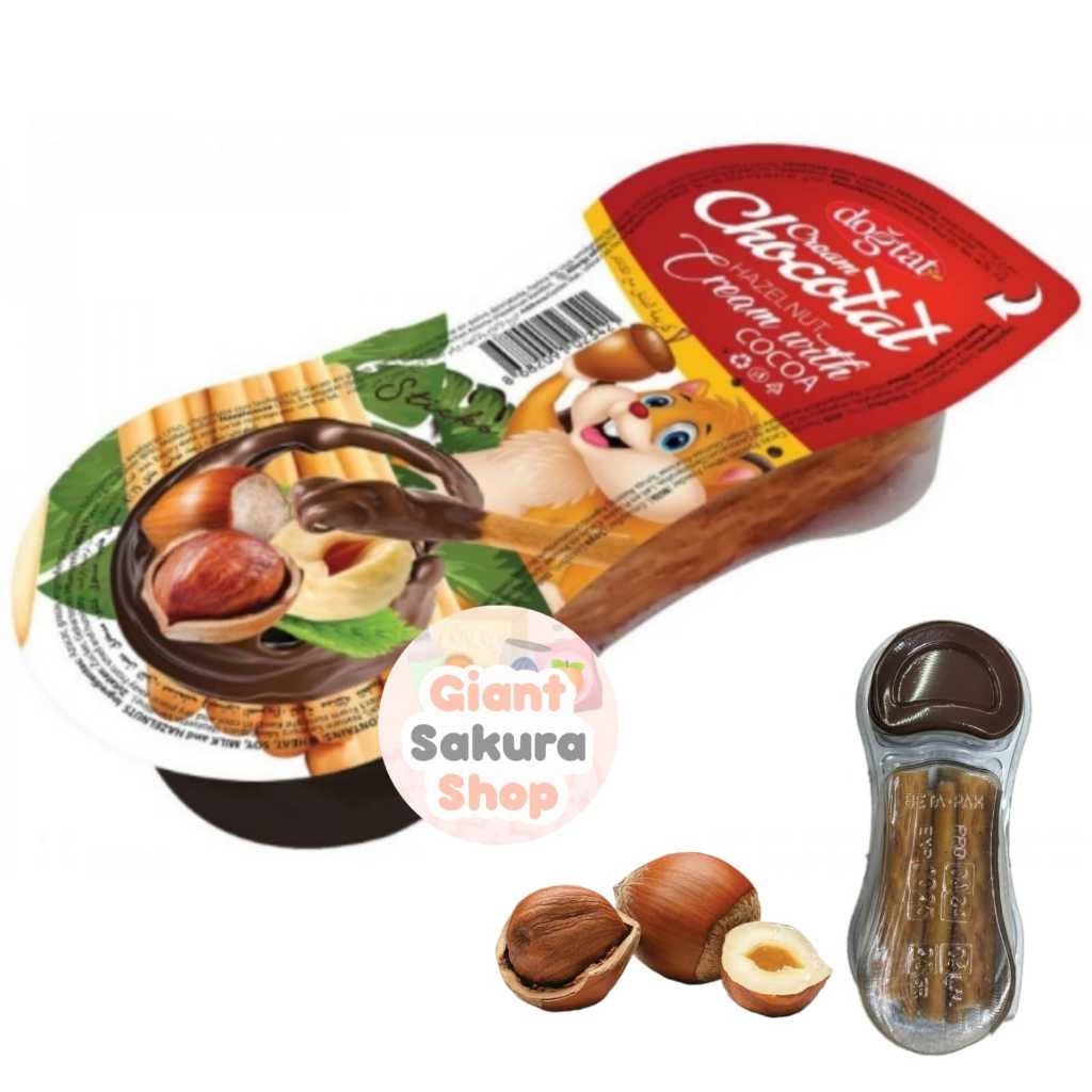 

Dogtat Cream Chocolate Hazelnut Cream with Cocoa / cemilan impor / biskuit stik