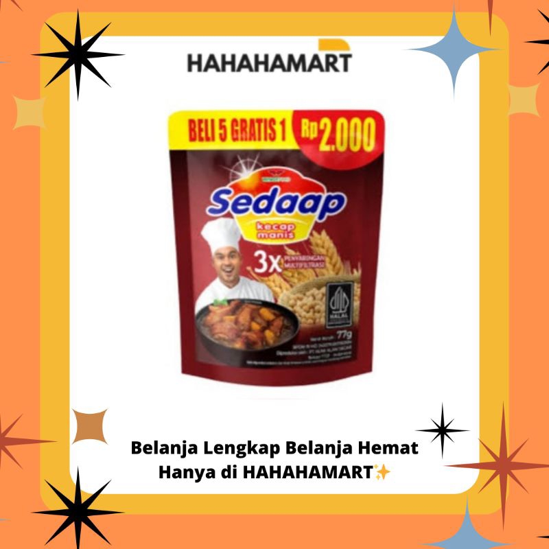 

✨️hahahamart_sby✨️ SEDAP KECAP 77 GR || KEMASAN REFIL 2.000 || HARGA PAKET ISI (20 PCS)