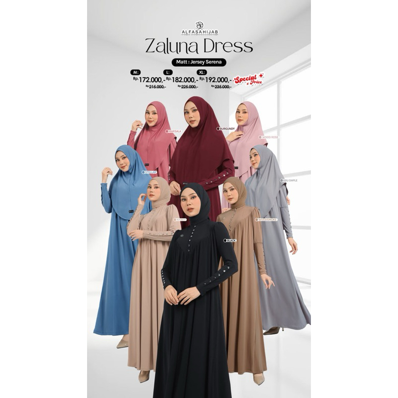 Zaluna Dress By Alfasa Hijab