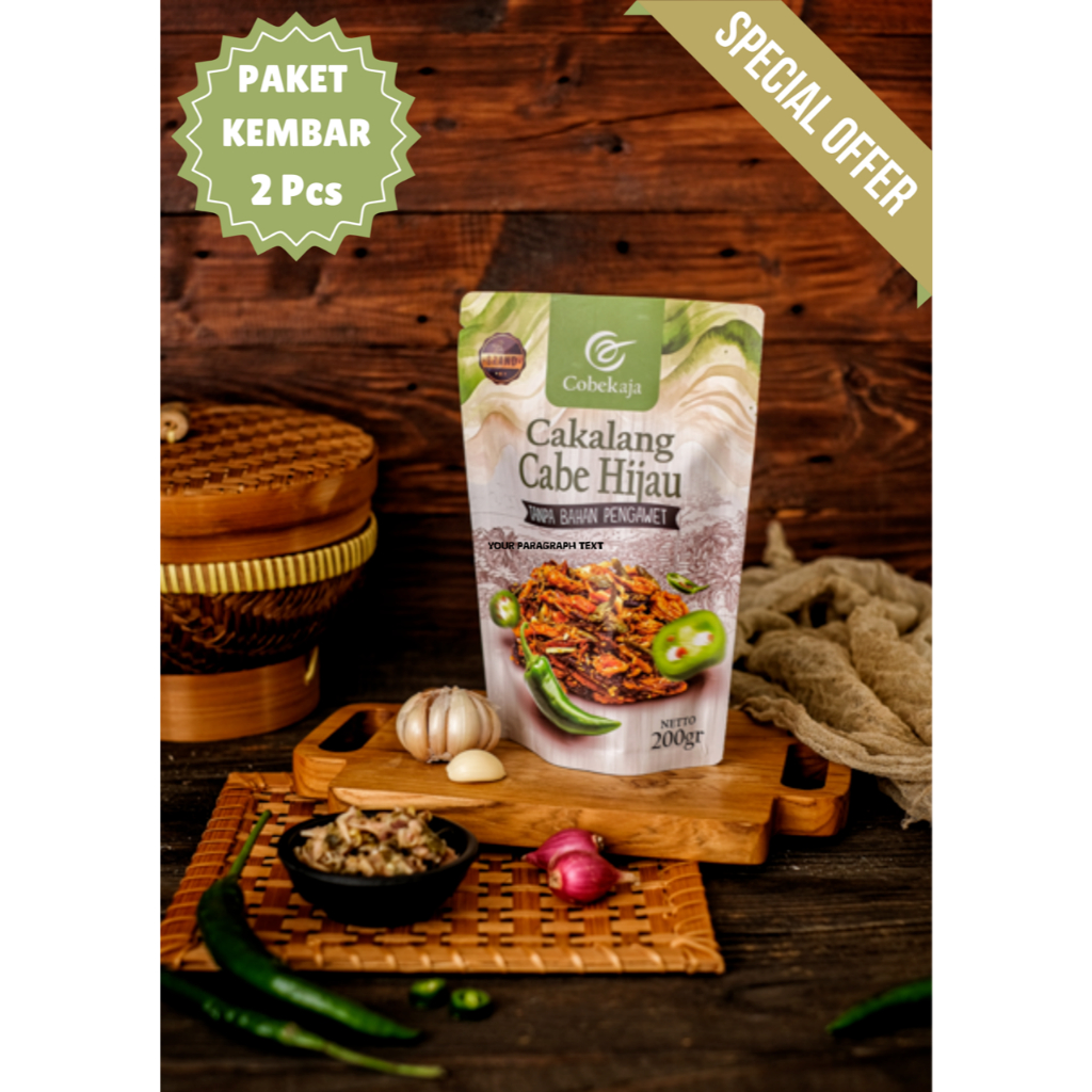 

Paket Kembar Cobekaja - Sambal Cakalang Cabe Ijo 200 Gram / 2 Pcs