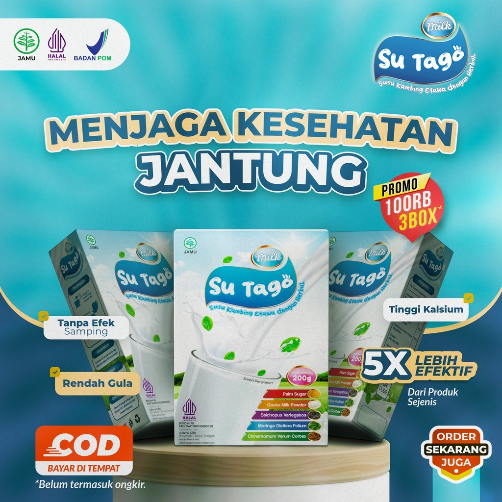 

SU TAGO - Susu Kambing Premium Ampuh Menjaga Kesehatan Jantung