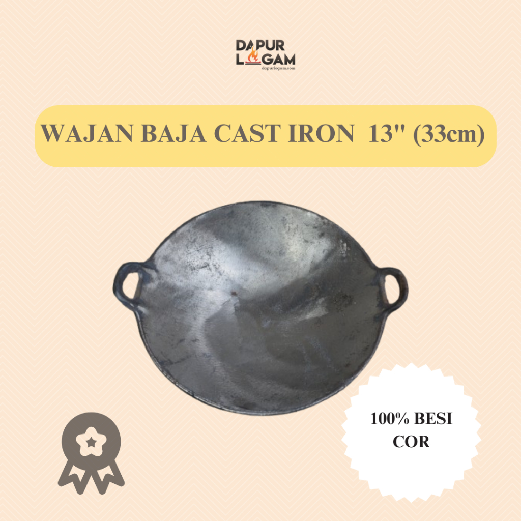 WAJAN BAJA COR 13" 33CM/ WAJAN KUALI BAJA/ WOK BESI COR/ WAJAN JUMBO / WOK KUALI BAJA
