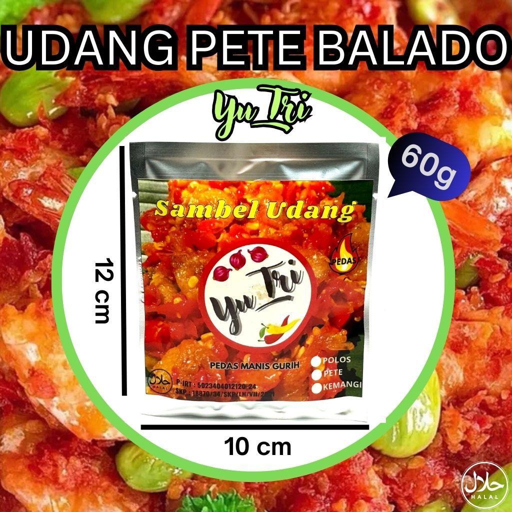 

Promo Udang Pete Balado 60 Gram Sambel Pedas Manis Gurih Halal Sachet Lauk Higienis Murah