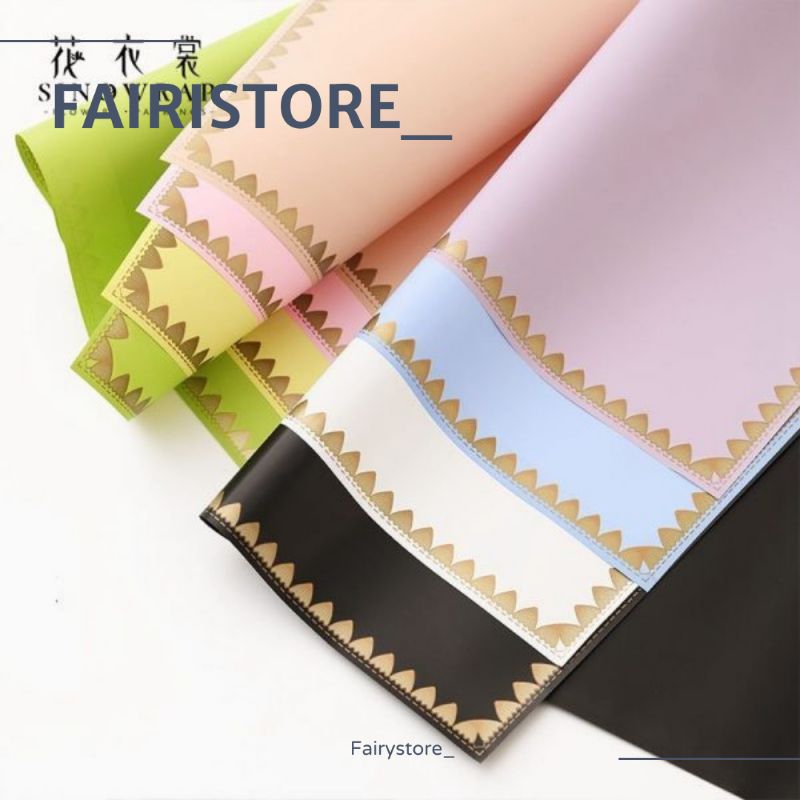 

Kertas Bunga Gold Simple Border Kertas Buket Bunga Wrapping Paper (57×57) — K82