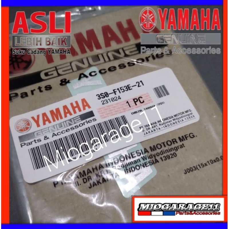 Stiker Tulisan Yamaha Mio Sporty - Mio Smile Warna Silver Asli Original 3S0-F153E-20/21