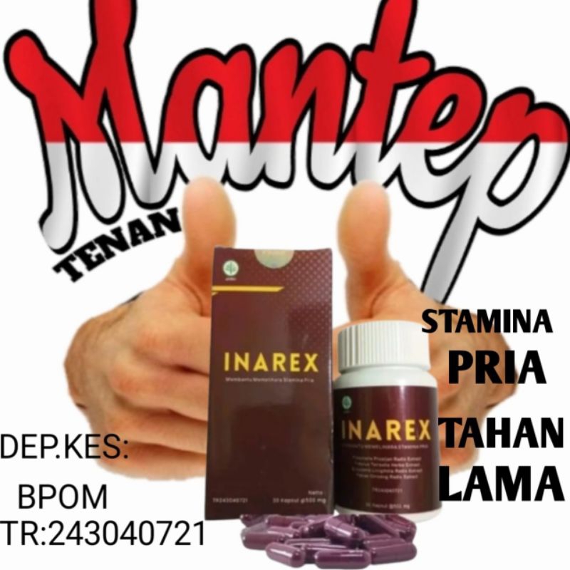 INAREX SUPLEMEN PRIA STAMINA KUAT TAHAN LAMA 100%ORIGINAL HERBAL OBAT EJAKULASI DINI PEMBESAR MR P