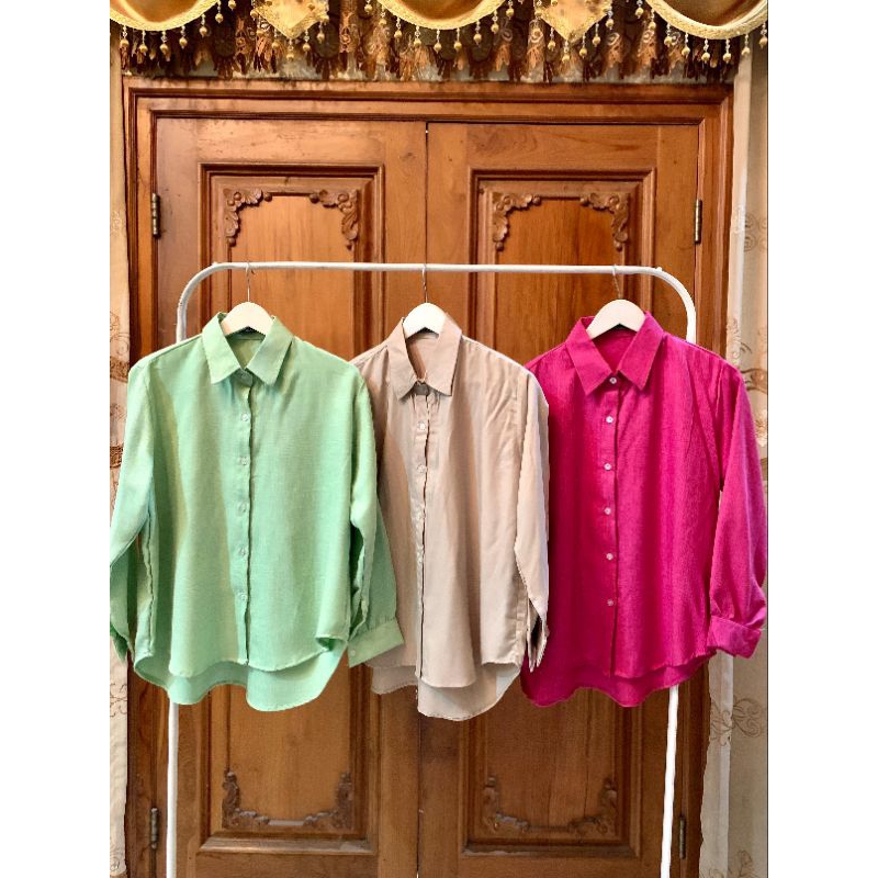 Tunik Katun Polos / Tunik Basic / Kemeja Kerja Wanita / Kemeja Busui / Tunik Katun Premium