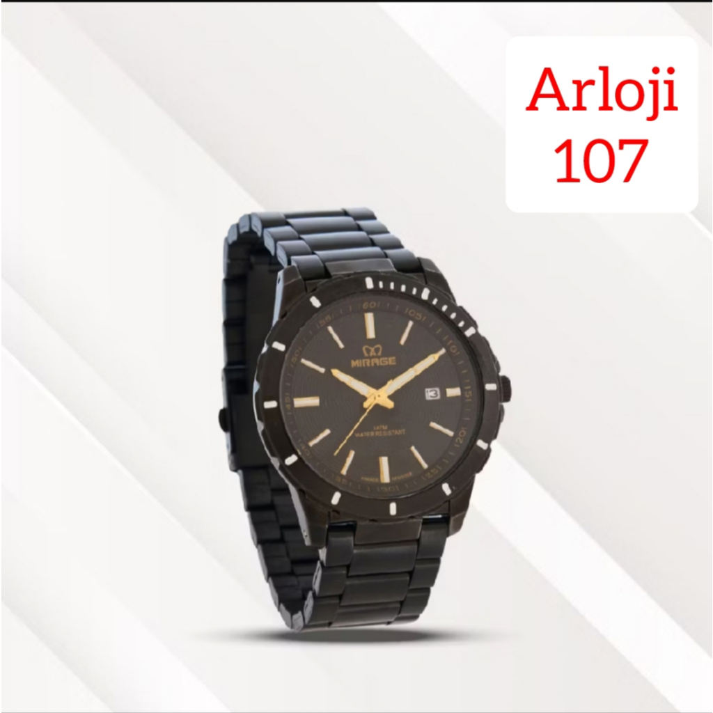 Jam Tangan Pria Mirage BRP-M 8549  Hitam Plat Hitam Original