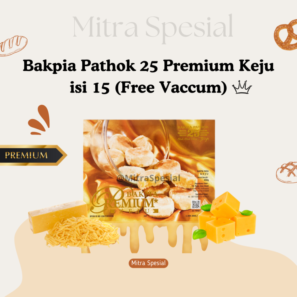 

Bakpia Pathok 25 PREMIUM isi 15 (FREE VACCUM) - Oleh Oleh Khas Jogja/Bakpia Legend Khas Jogja