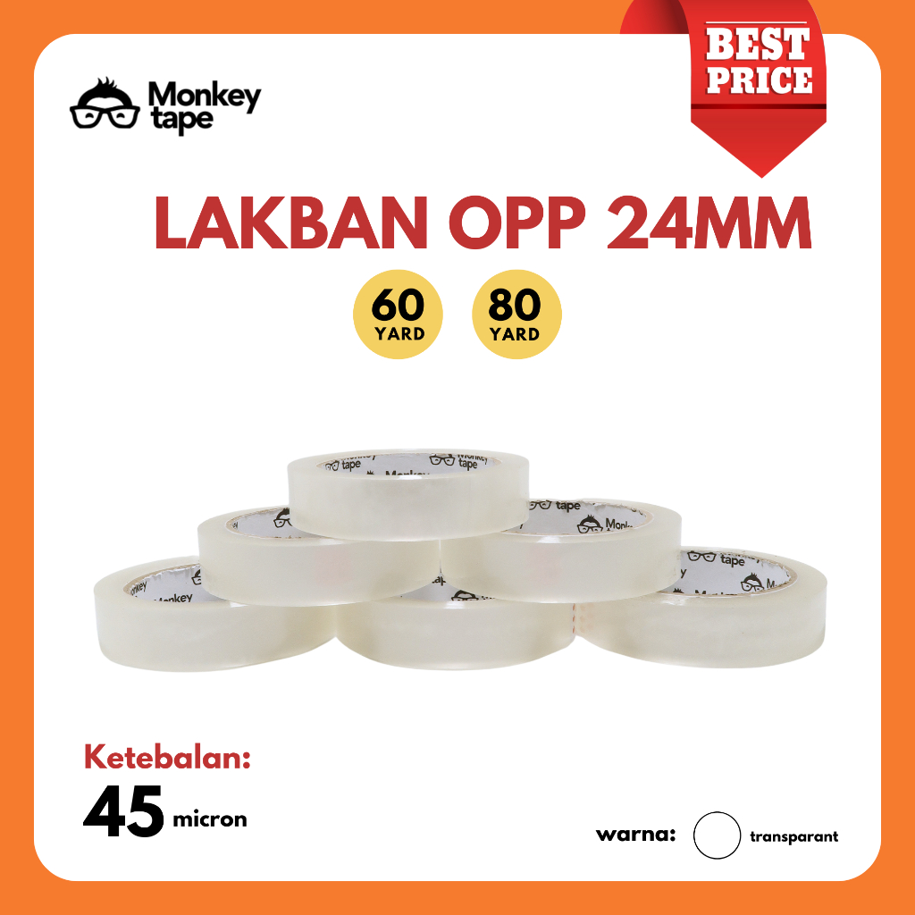 

Lakban Solatip 24MM Transparant Bening Packing Tape