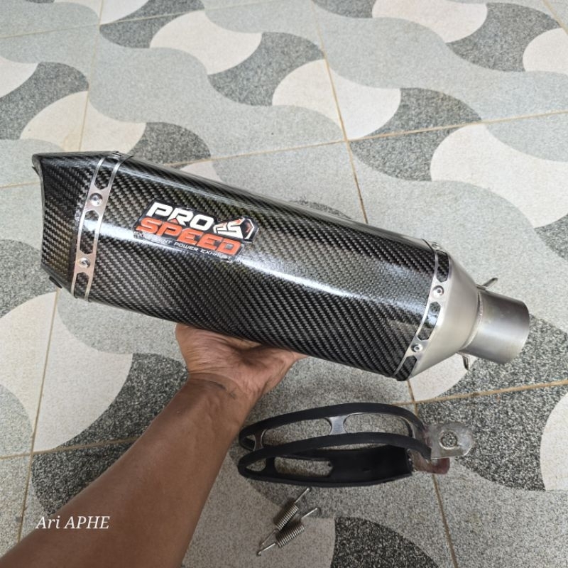 slincer silincer knalpot PROSPEED SHARK CARBON original ER6 60MM