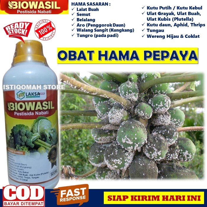 BIOWASIL 500ML Pestisida Nabati untuk Pepaya - Obat Hama Daun Papaya - Obat Hama Tanaman Papaya - Ob