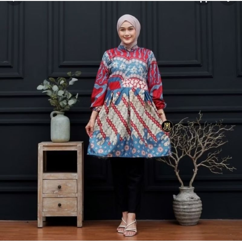 Tunik Batik  Wanita Lengan panjang