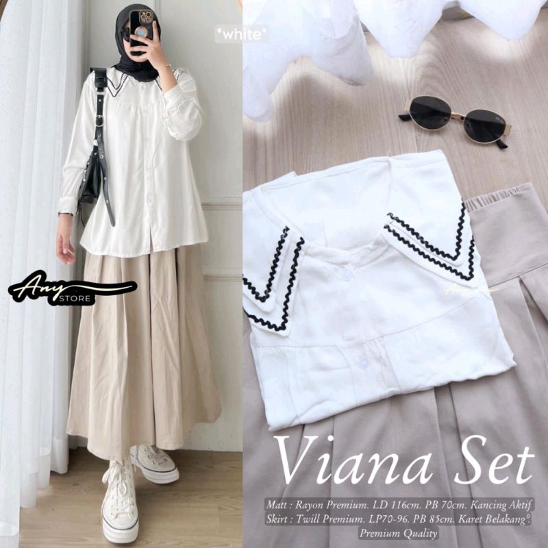 Baju Setelan Wanita Viana Set Rok ( Bisa COD )