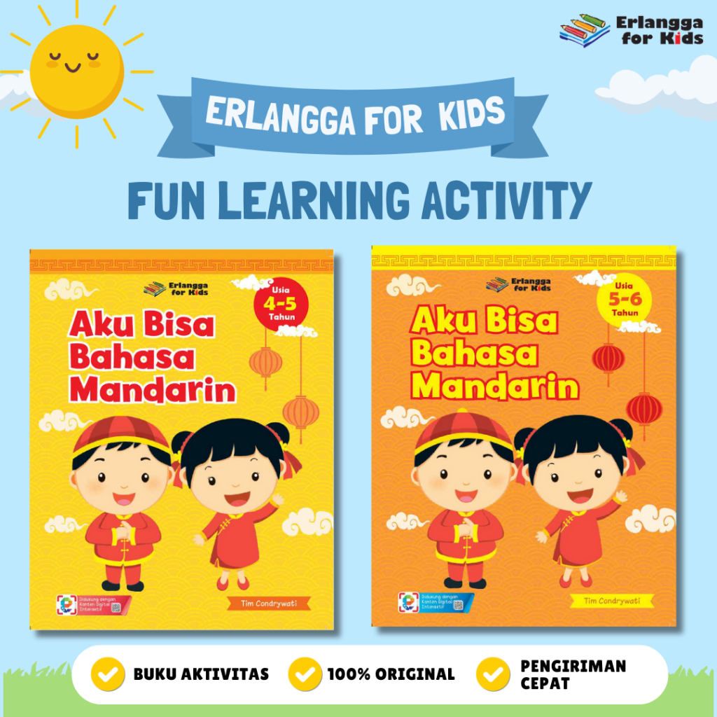 [Erlangga] Buku Aktivitas Anak: Aku Bisa Bahasa Mandarin