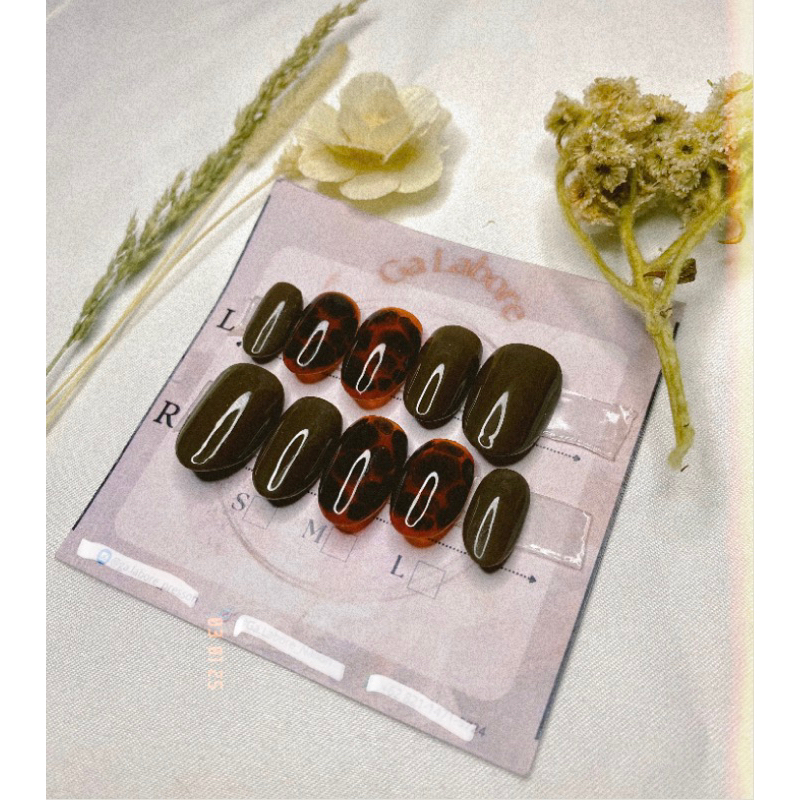 |Ga.Labore) Press on nail Leopard art, Nail art Leopard, Kuku palsu