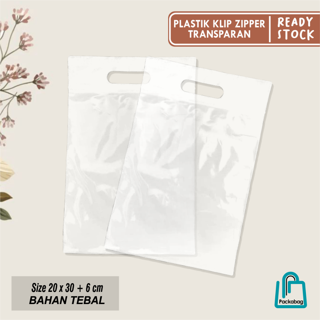 

PLASTIK KLIP ZIPLOCK TEBAL MURAH - UKURAN 20X30+6 CM - READY STOCK [ECER]
