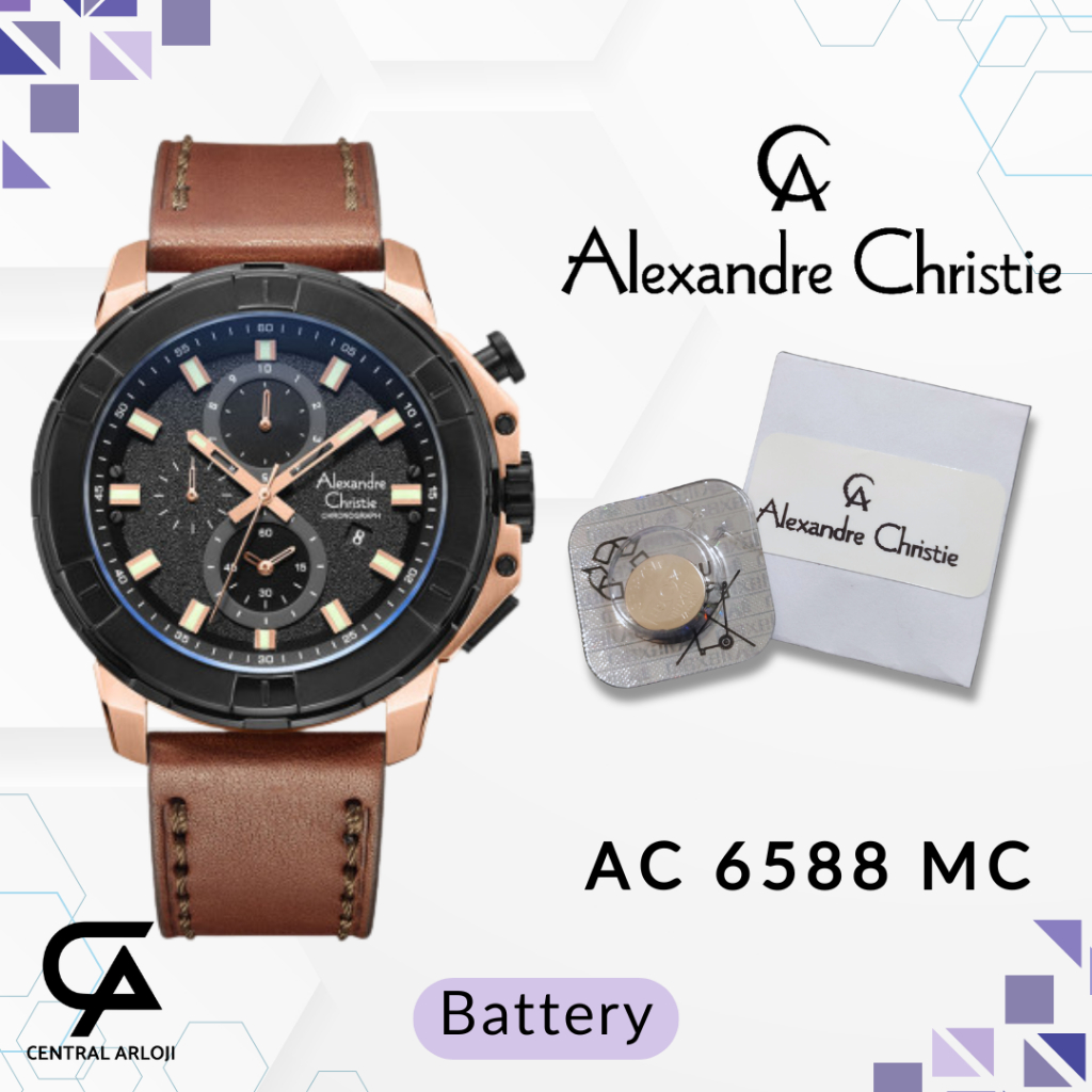 Baterai Jam Tangan Alexandre Christie 6588 MC Original