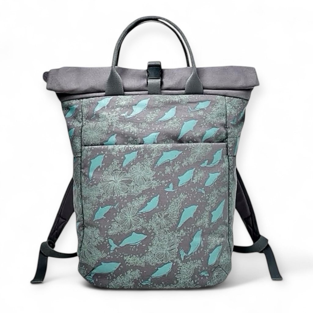 Sackai Urban Backpack - “Dolphins & The Guardian Flowers”