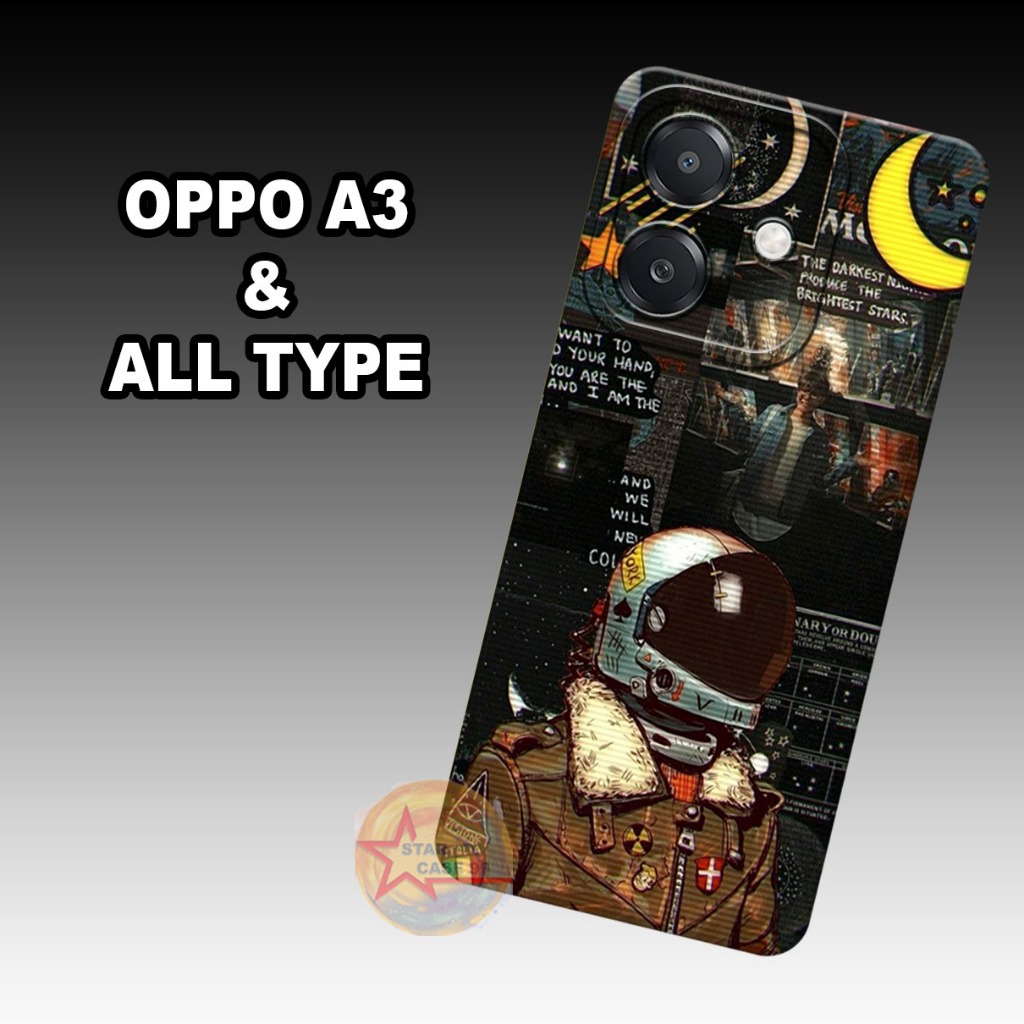 S18-Softcase procamera untuk OPPO A3 Terbaru -OPPO A3- bahan karet lentur-Motif nasa all type HP-cas