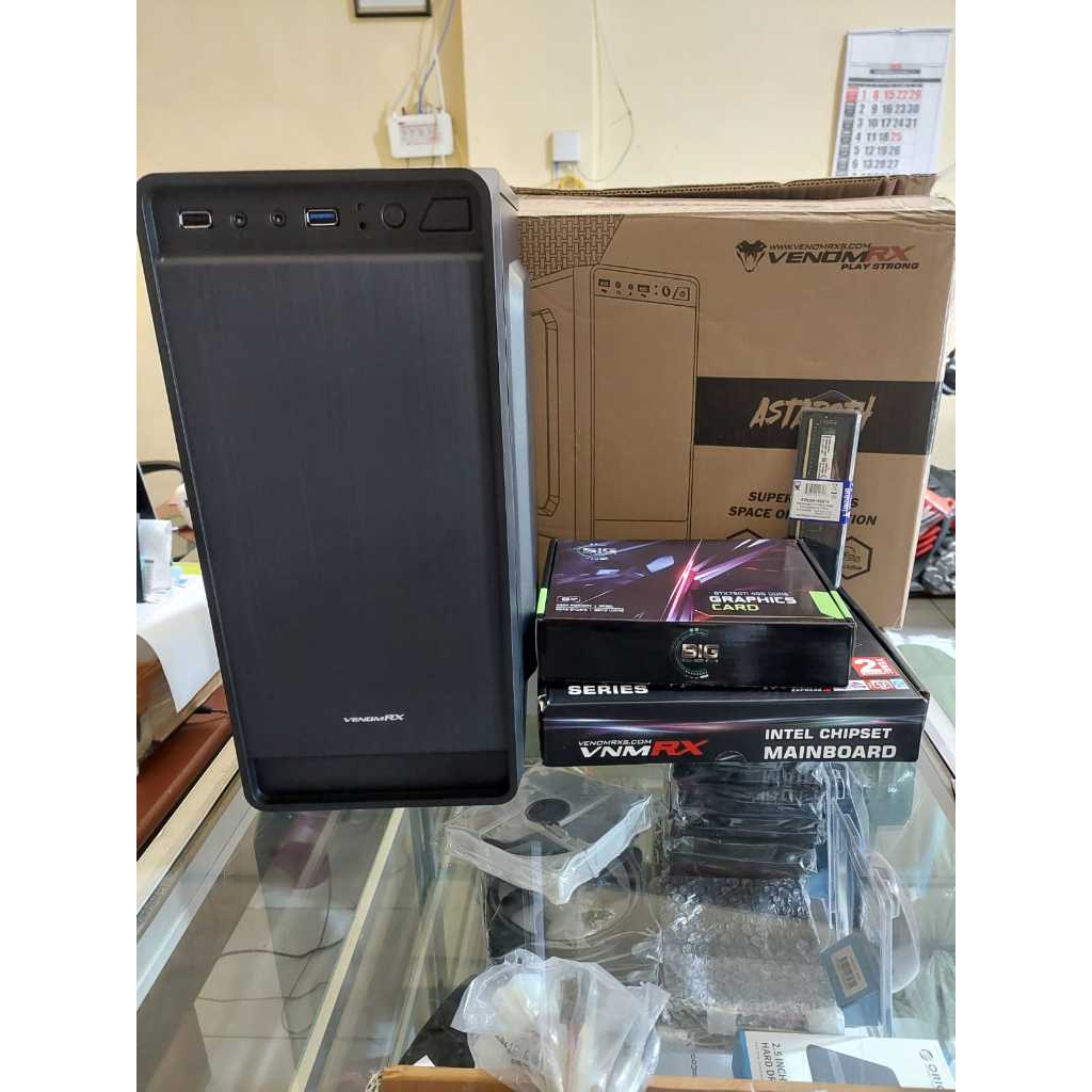 Sett CPU H110 VenomRx / Proc i5 6500 / Ram 16Gb / Nvme 256Gb VenomRx / Vga Gt 730 4Gb Bigcom / Hdd 5
