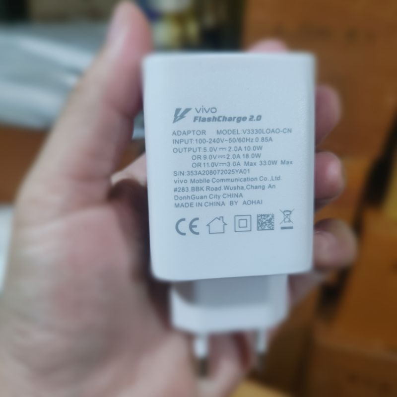 ADAPTOR / KEPALA CHARGER VIVO (33W) FLASH CHARGER